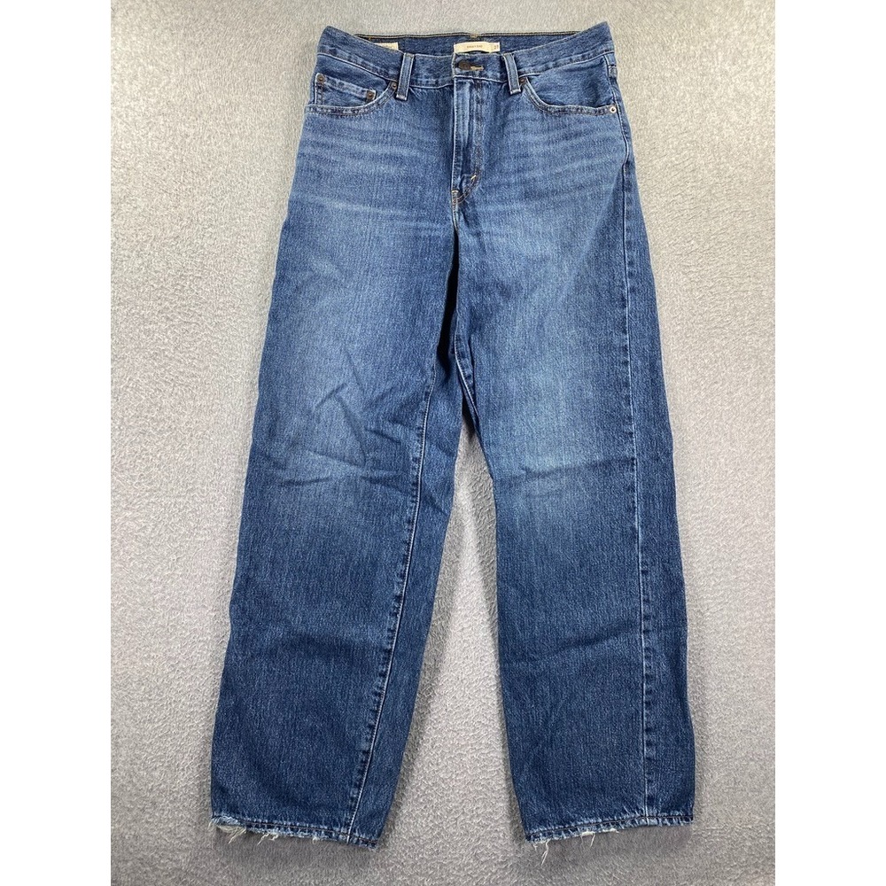 Levis Jeans Womens 27 Baggy Dad Medium Wash Distressed Relaxed Denim 30x31